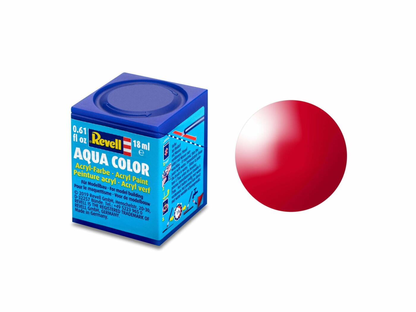Aqua Color, Italian Red, Gloss