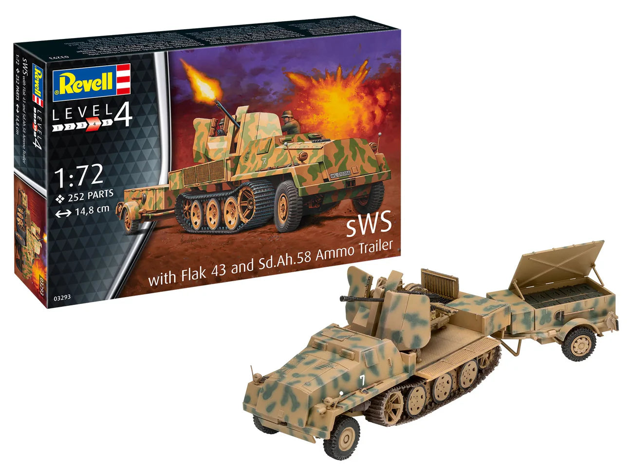 Model Kit - sWS With Flak 43 and Sd.Ah58 Ammo Trailer