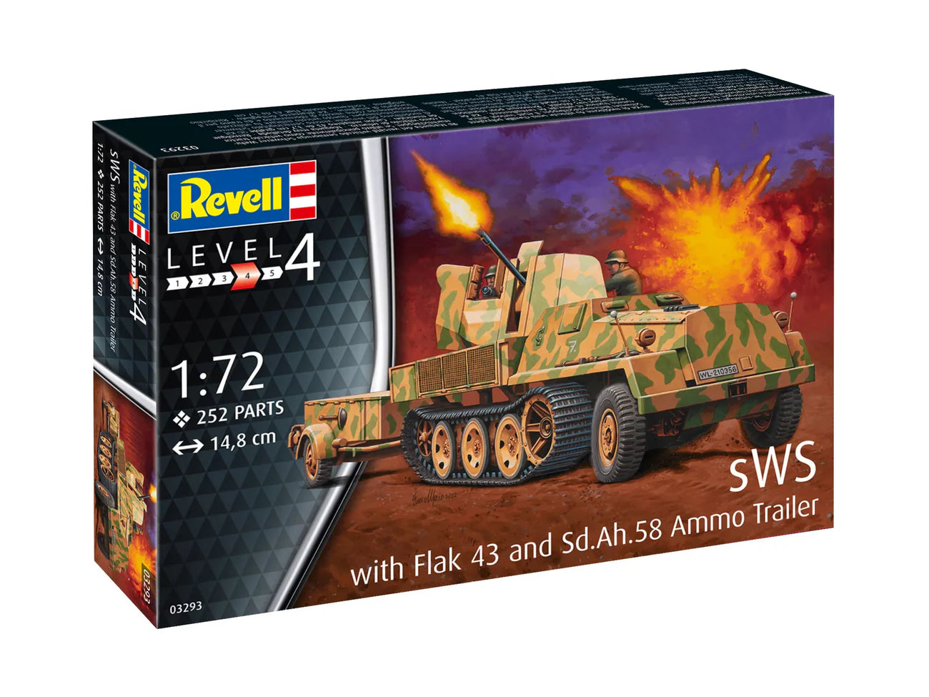 Model Kit - sWS With Flak 43 and Sd.Ah58 Ammo Trailer