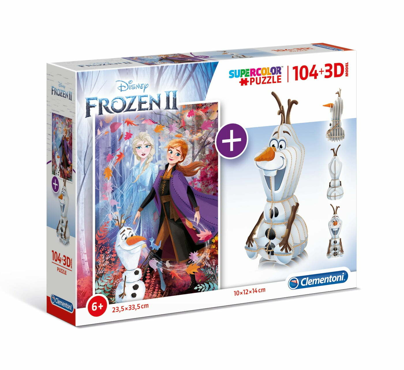 Puzzle + Modelo 3D Frozen 2 - 104 pcs