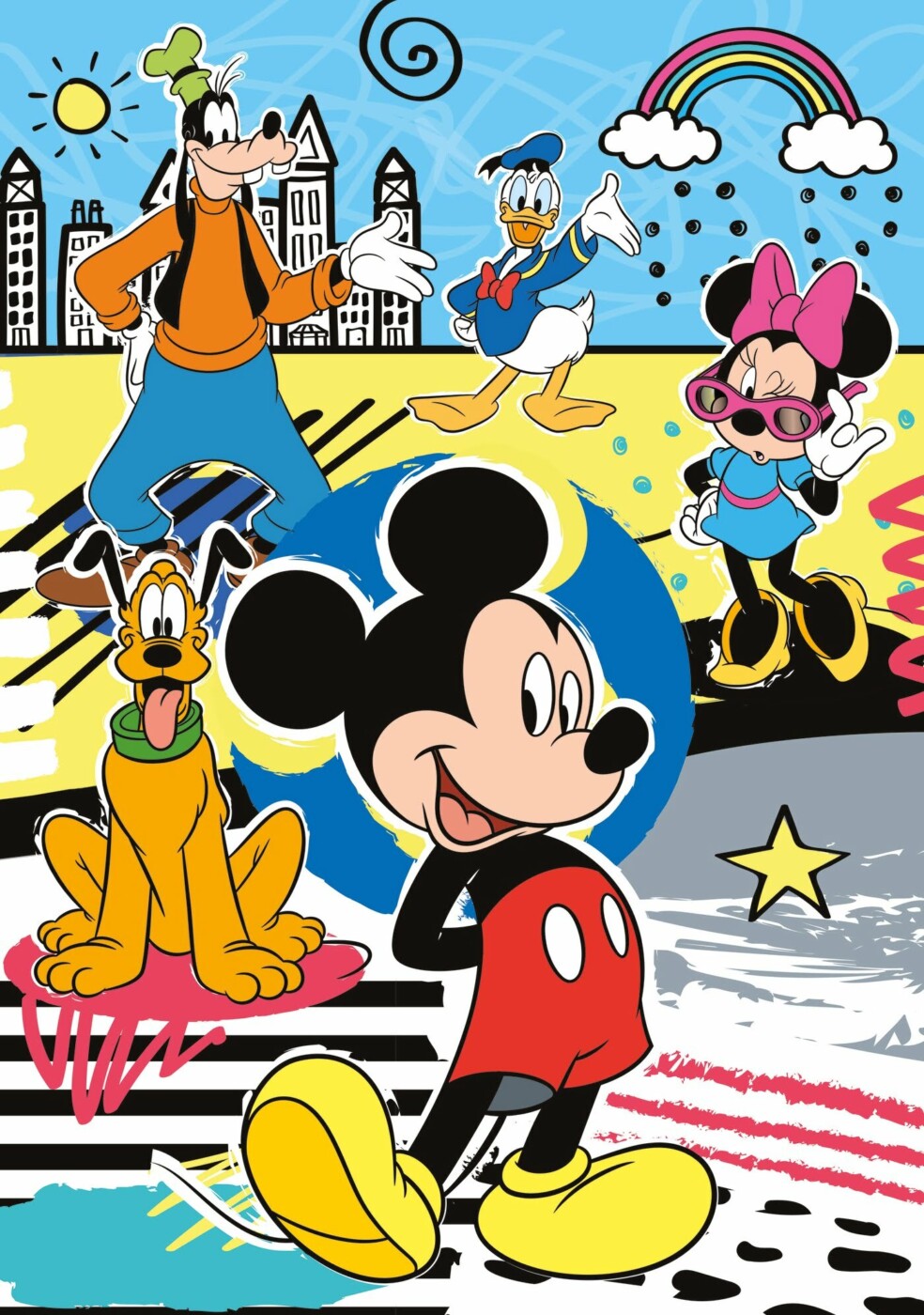 Puzzle + Modelo 3D Mickey Mouse - 104 pcs