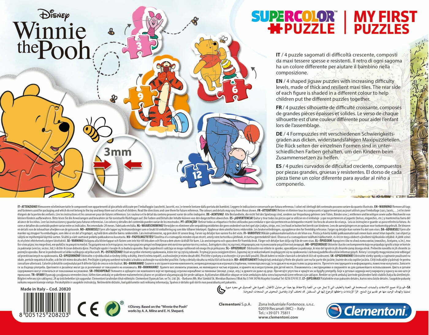 My First Puzzles Winnie the Pooh - 3+6+9+12 pcs