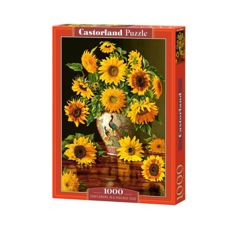 Puzzle Sunflowers in a Peacock Vase - 1000 Pcs