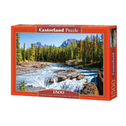 Castorland puzzle box with a scenic view of a river and mountains on the cover