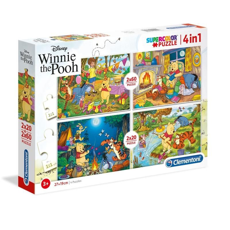 Puzzle Winnie The Pooh -  2x20 + 2x60 pcs