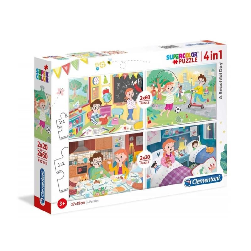 Puzzle Um Belo Dia - 2X20 + 2X60 pcs