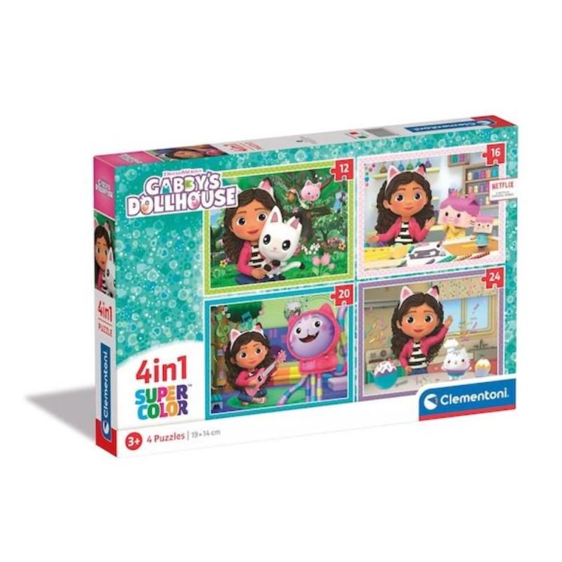 Puzzle Gabby`S Dollhouse - 12+16+20+24