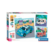 Puzzle Rescue Vehicles - 3x48 Pcss