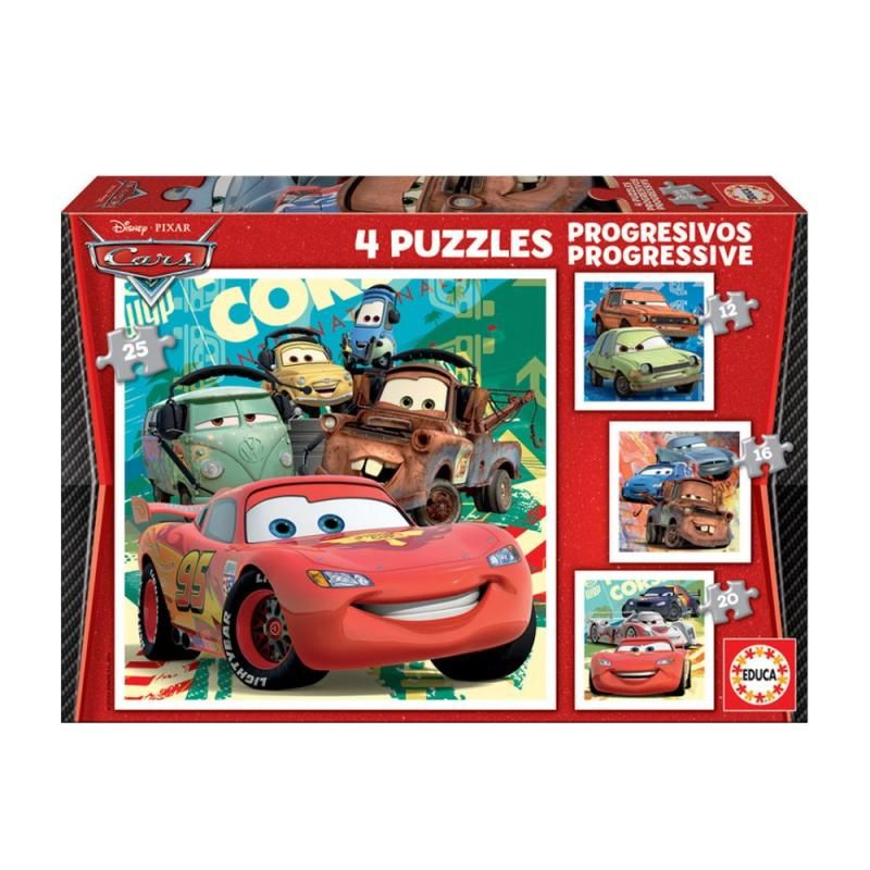 Puzzle Cars - 12+16+20+25 pcs