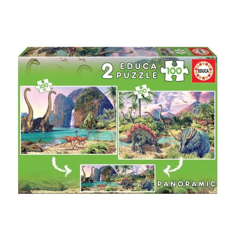 Puzzle Dinossaurus - 2x100 pcs