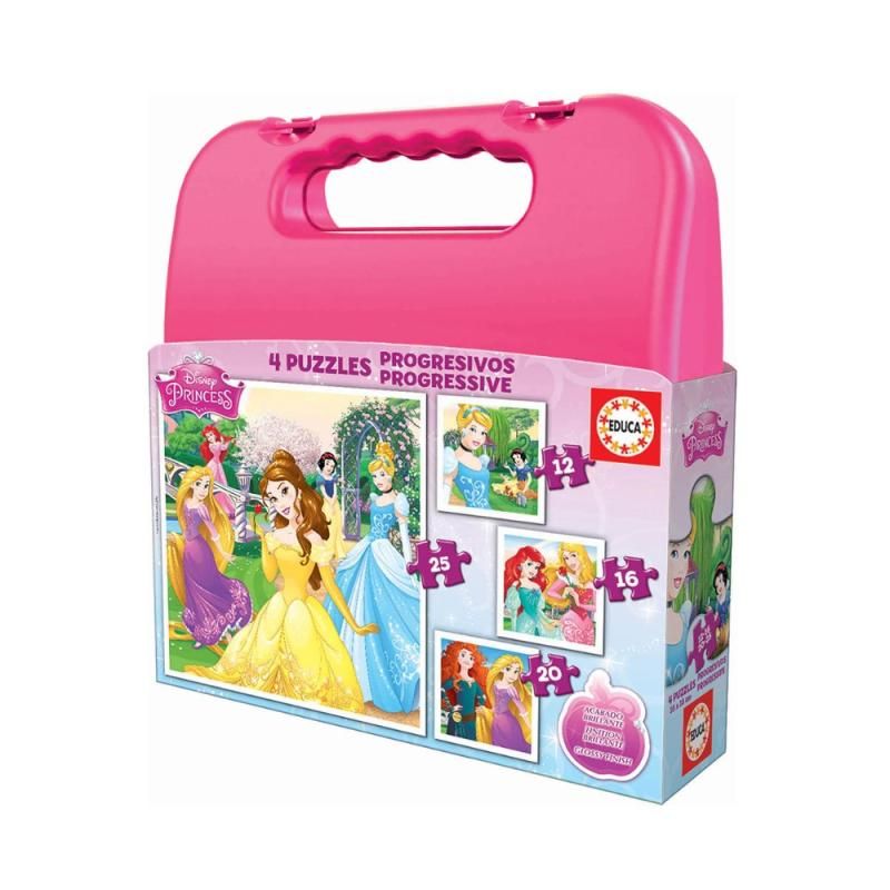 Puzzle Maleta Disney Princess -  12+16+20+25 pcs