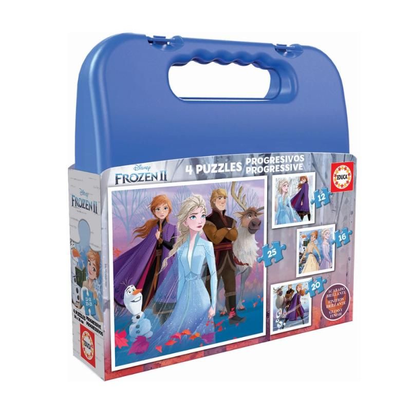 Puzzle Maleta Frozen - 12+16+20+25 pcs