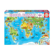 Puzzle Mapa Mundo Monumentos - 150 pcs