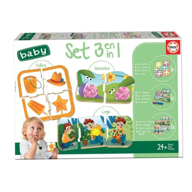 Puzzle Baby Conjunto 3 em 1