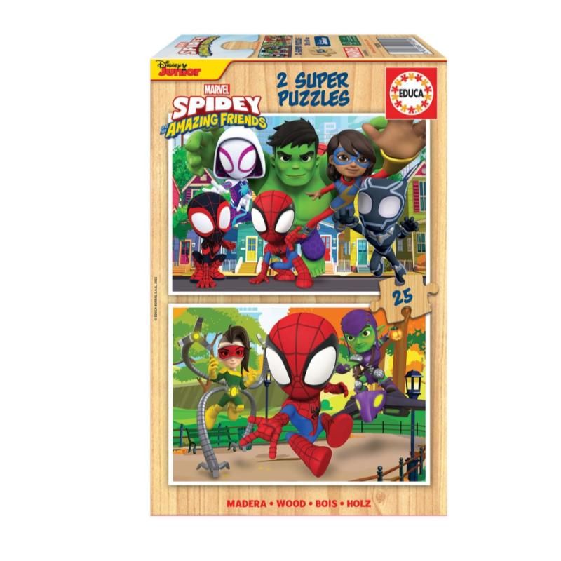 Puzzle Madeira Spidey e Amigos Fantásticos - 2x25 pcs