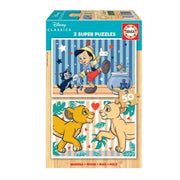 Puzzle Madeira Clássicos Disney - 2x 50 pcs