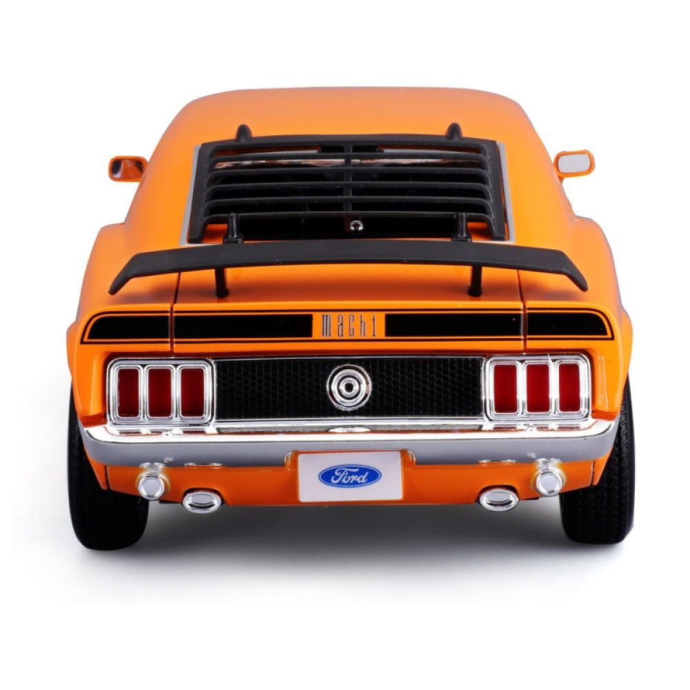 1/18 - Ford Mustang Mach 1, Laranja/Preto, 1970