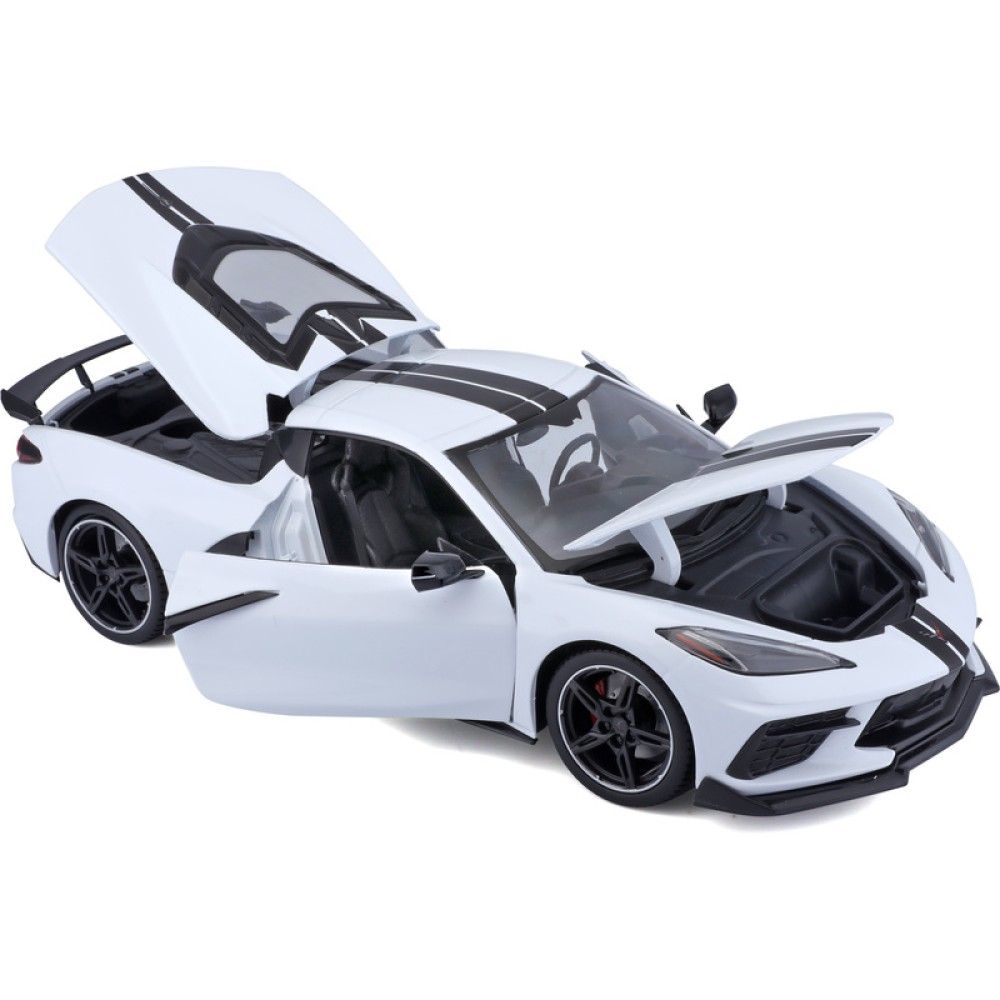 1/18 - Chevrolet Corvette Stingray (C8), Branco, 2020