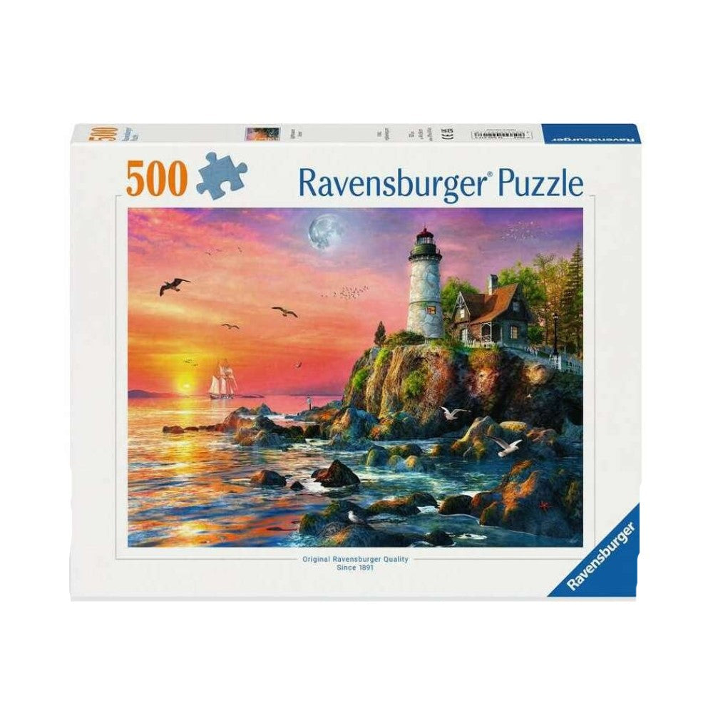 Puzzle Pôr-Do-Sol no Farol - 500 pcs