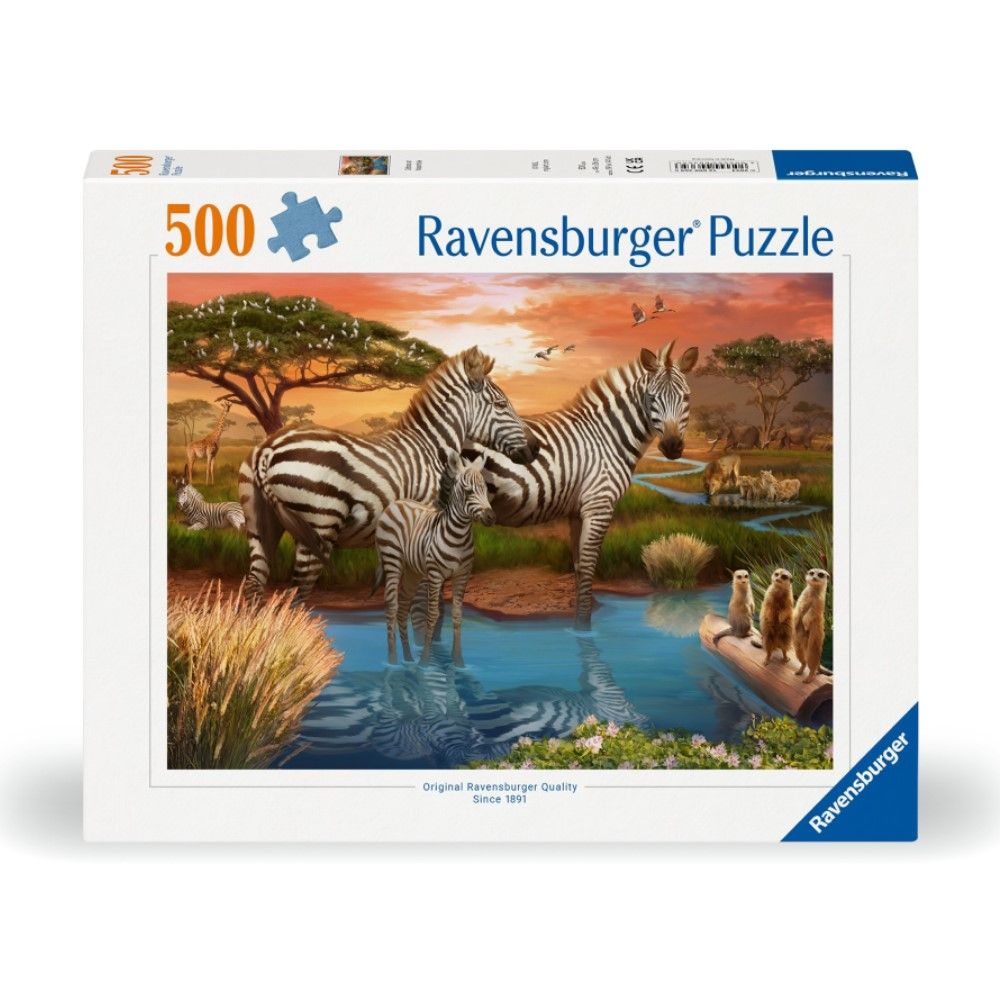 Puzzle Zebras no Lago - 500 pcs