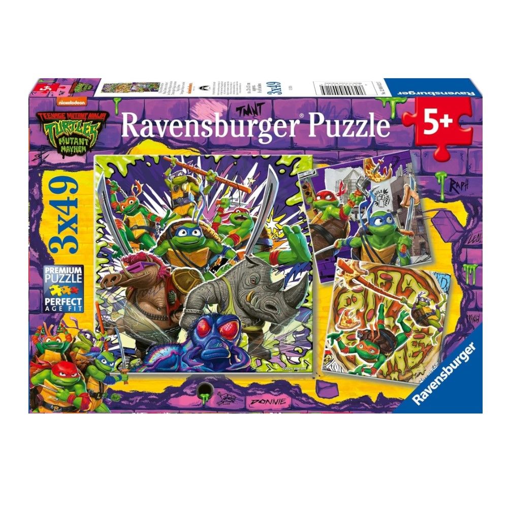 Puzzle Tartarugas Ninja - 3x49 pcs
