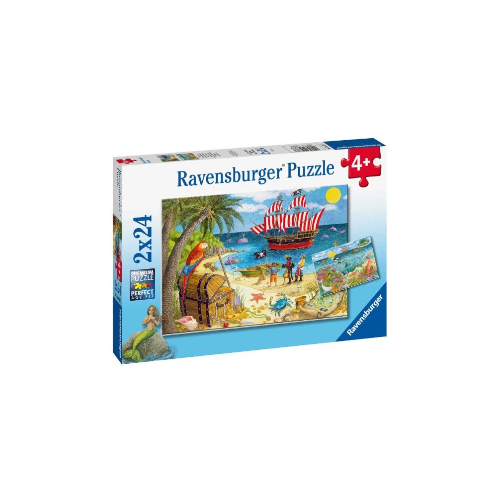 Puzzle Piratas e Sereias - 2x24 pcs