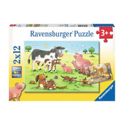 Puzzle Familias de Animais - 2x12 pcs