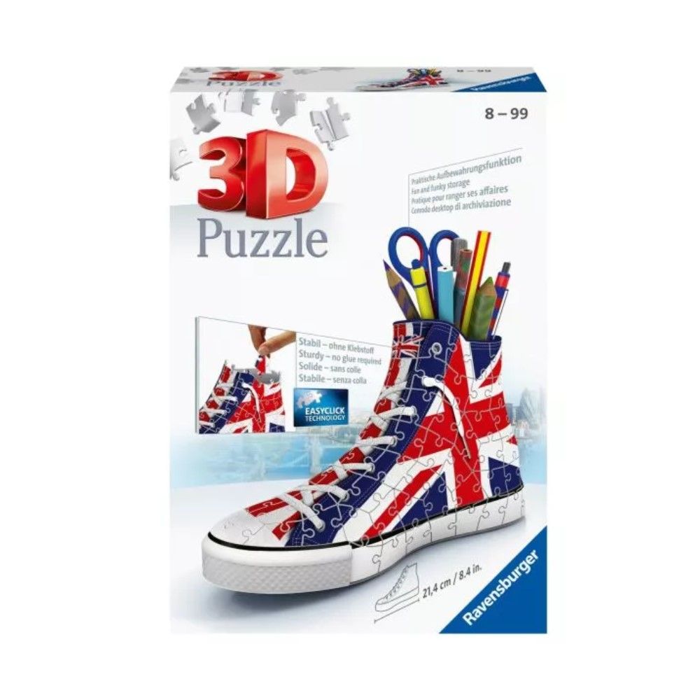 Puzzle 3D - Porta Lápis Sapatilha Reino Unido