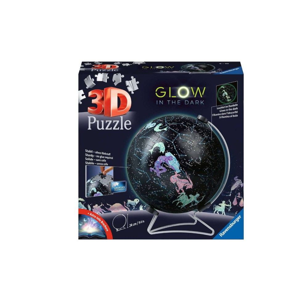 Puzzle 3D - Globo Com Constelações - Brilha No Escuro