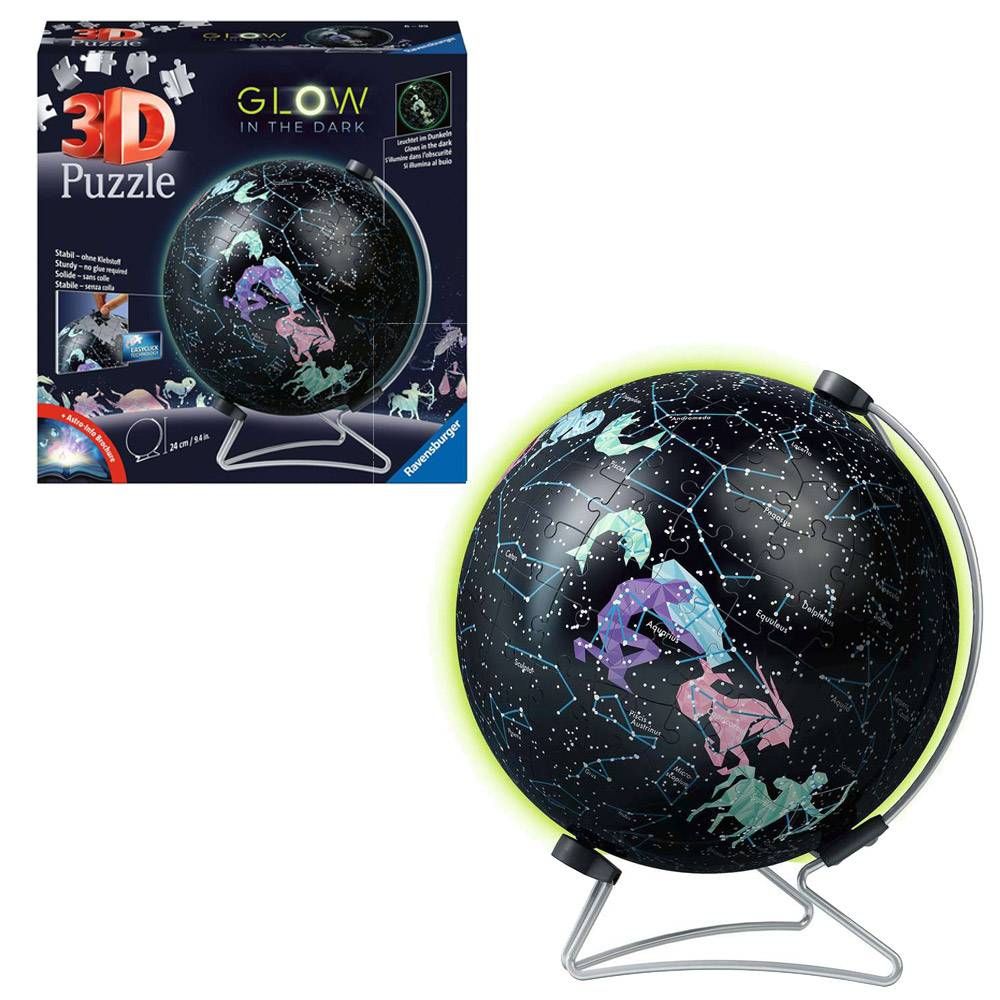 Puzzle 3D - Globo Com Constelações - Brilha No Escuro