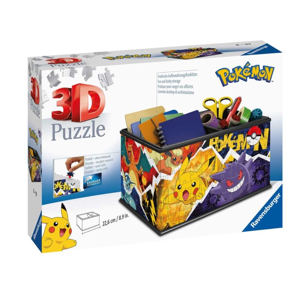 Puzzle 3D - Caixa De Arrumação Pokemon