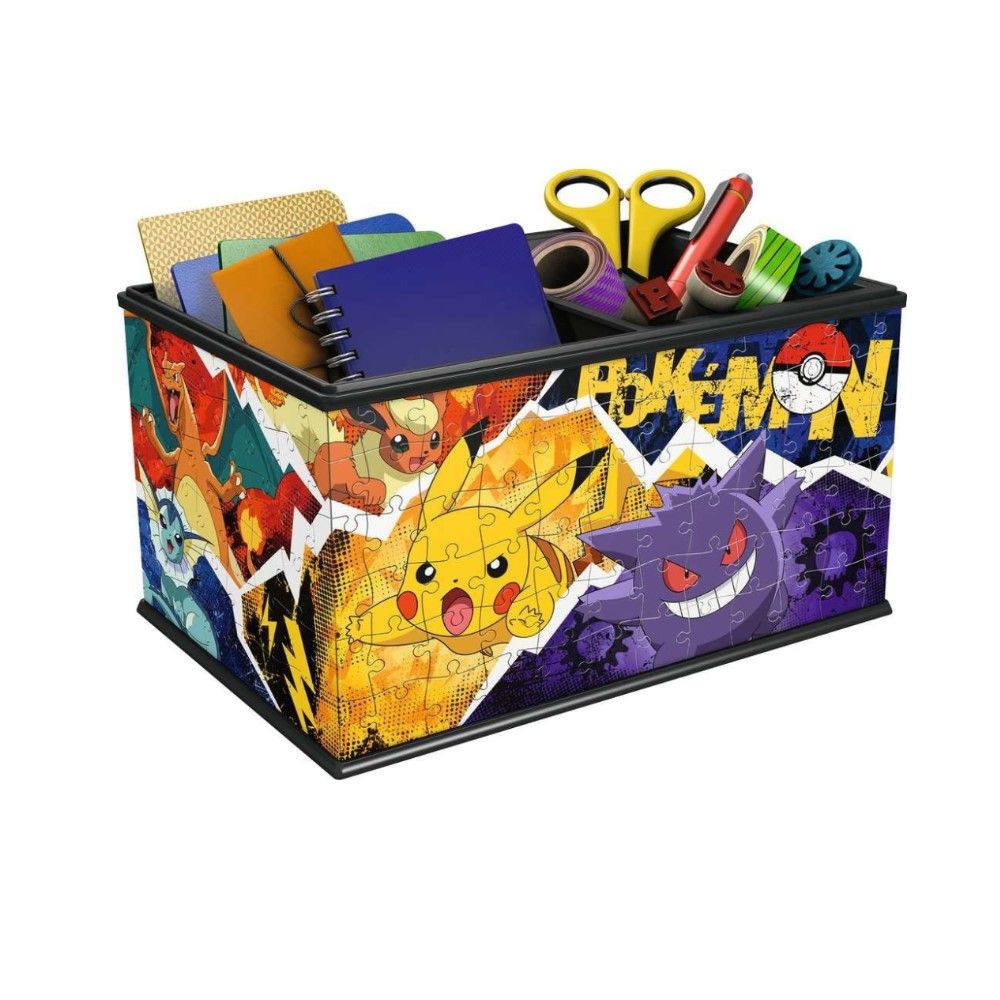 Puzzle 3D - Caixa De Arrumação Pokemon