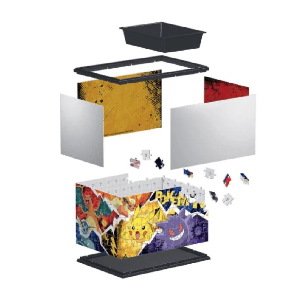 Puzzle 3D - Caixa De Arrumação Pokemon
