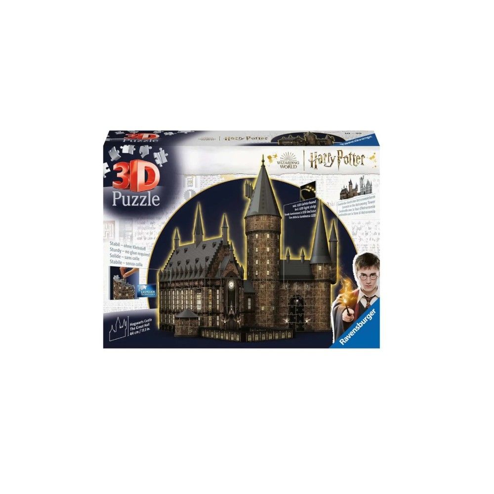 Puzzle 3D - Castelo De Hogwarts, Salão Principal - Edição Nocturna