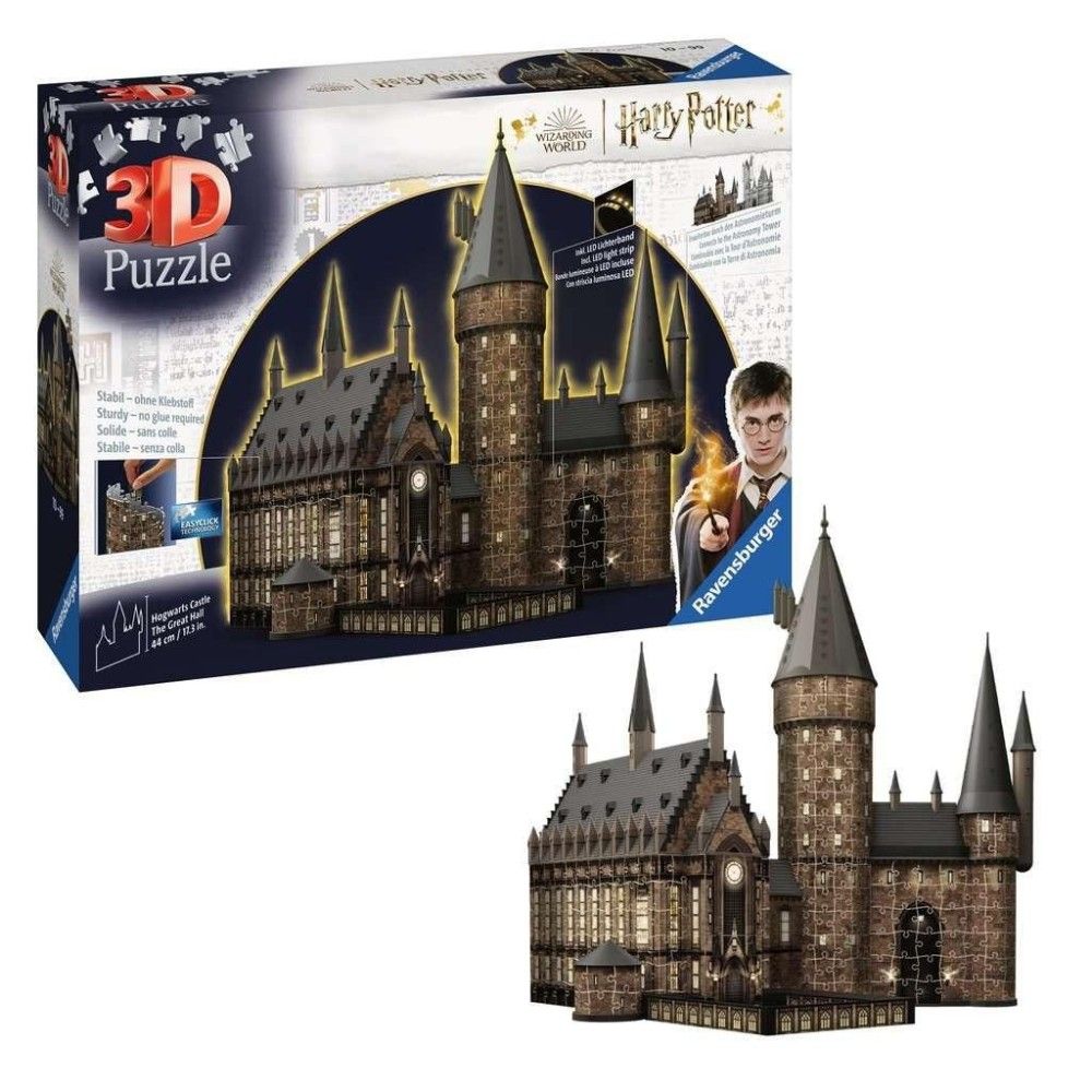Puzzle 3D - Castelo De Hogwarts, Salão Principal - Edição Nocturna