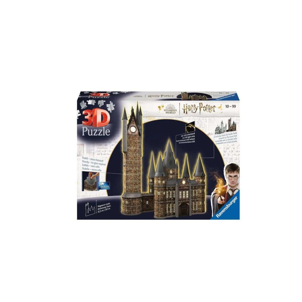 Puzzle 3D - Castelo De Hogwarts, Torre De Astronomia - Edição Nocturna