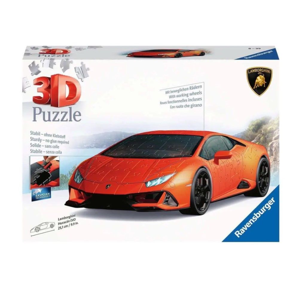 Puzzle 3D - Lamborghini Huracán Evo Laranja