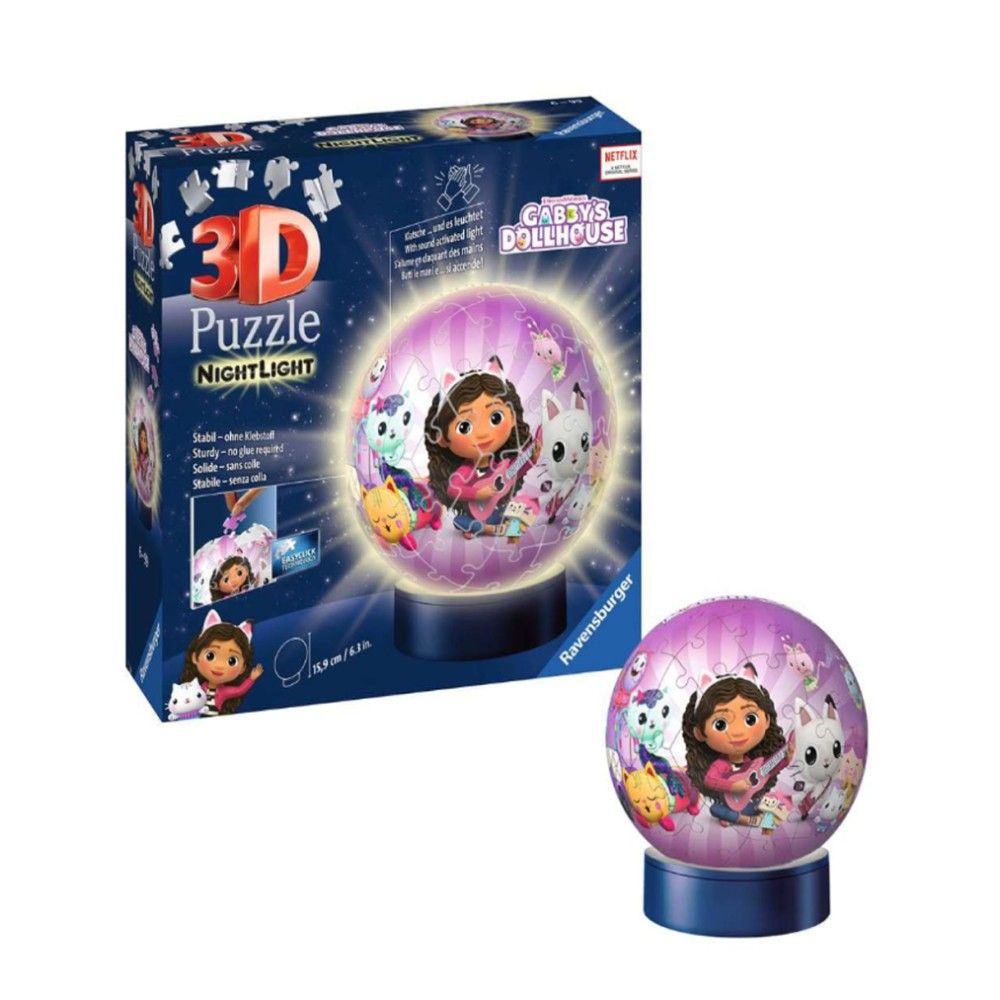 Puzzle 3D - Bola Gabby's Dollhouse Com Luz