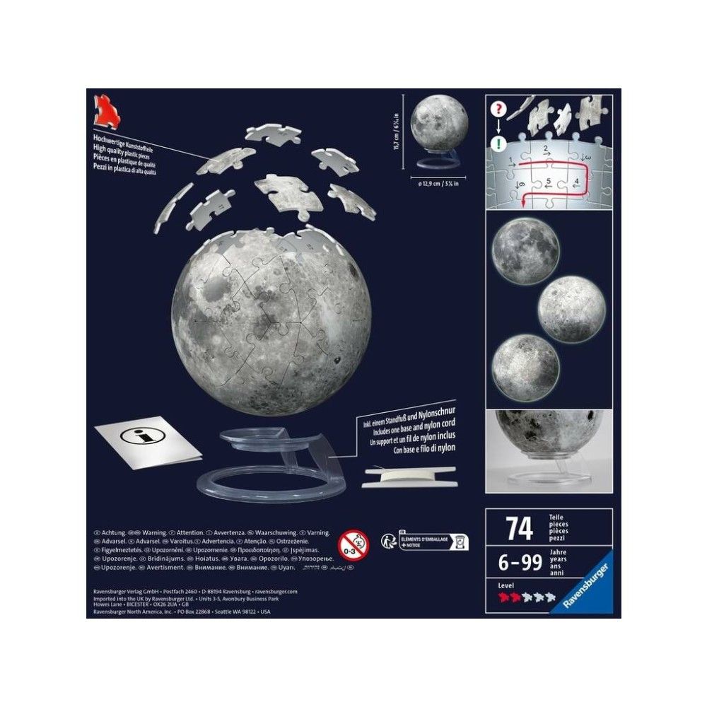 Puzzle 3D - Lua Brilha No Escuro