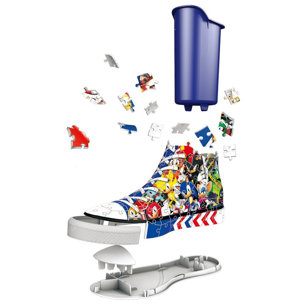 Puzzle 3D Porta Lápis Sapatilha Sonic