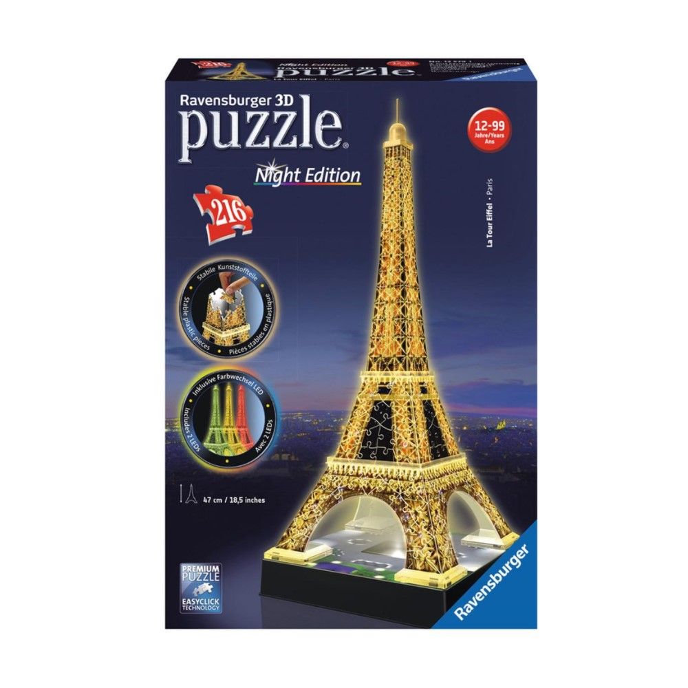 Puzzle 3D - Torre Eiffel - Edição Nocturna