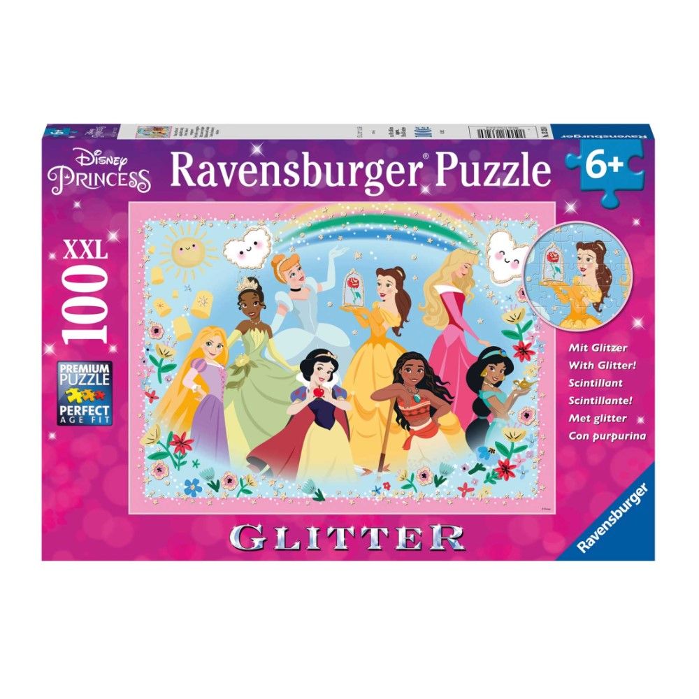 Puzzle Disney Princess Com Glitter - 100 pcs