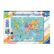 Puzzle Mapa Mundi - 100 pcs