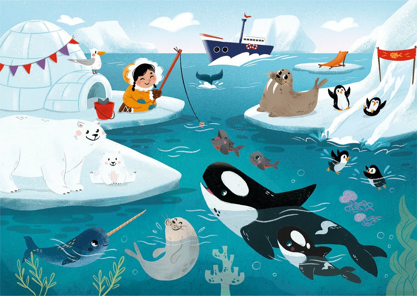 Puzzle Seaworld - 2x20+2x60 pcs