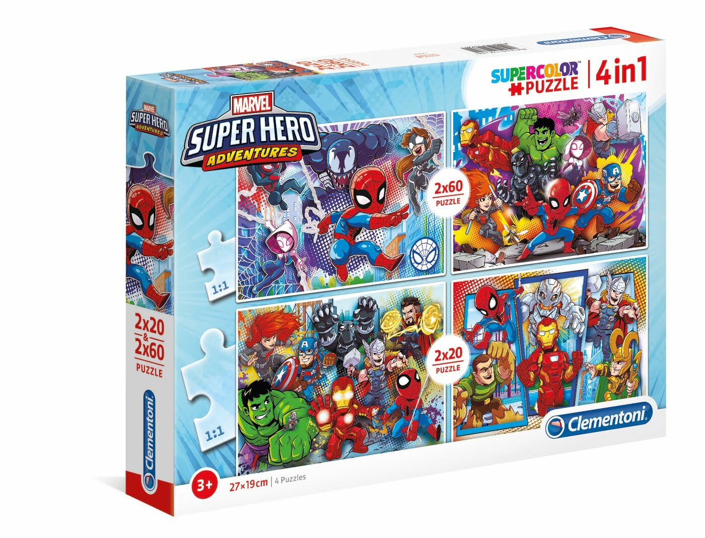 Puzzle Superhero - 2x20+2x60 pcs