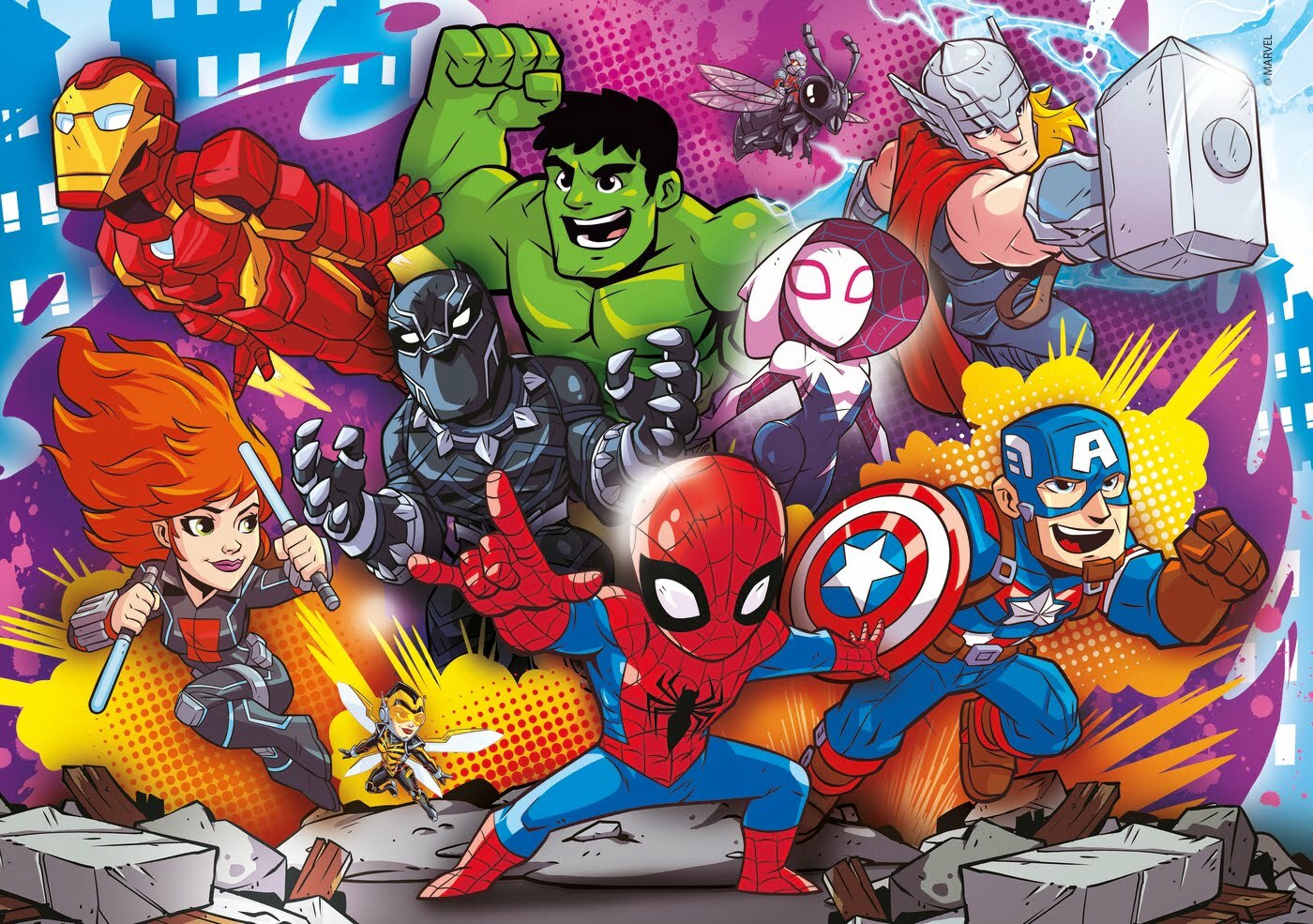 Puzzle Superhero - 2x20+2x60 pcs